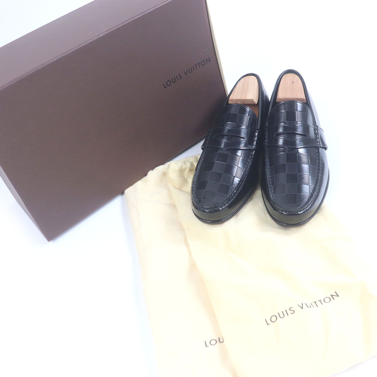 未使用品□LOUIS VUITTON ルイヴィトン レザー ダミエ コイン