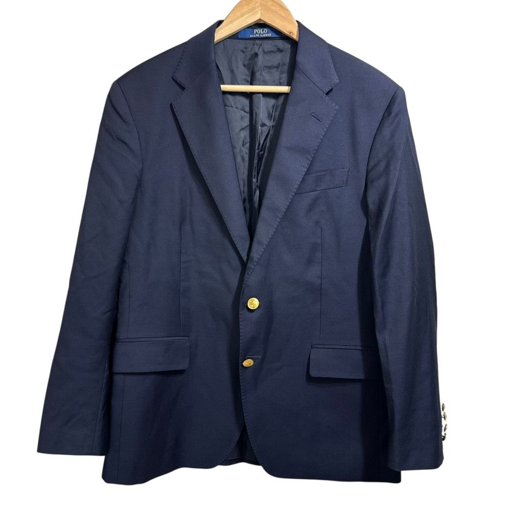 RALPH LAUREN SPORT 紺ブレ 金ボタン ジャケット 4 ネイビー 美品】RALPH LAUREN ラルフローレン 紺ブレ 金ボタンジャケット42