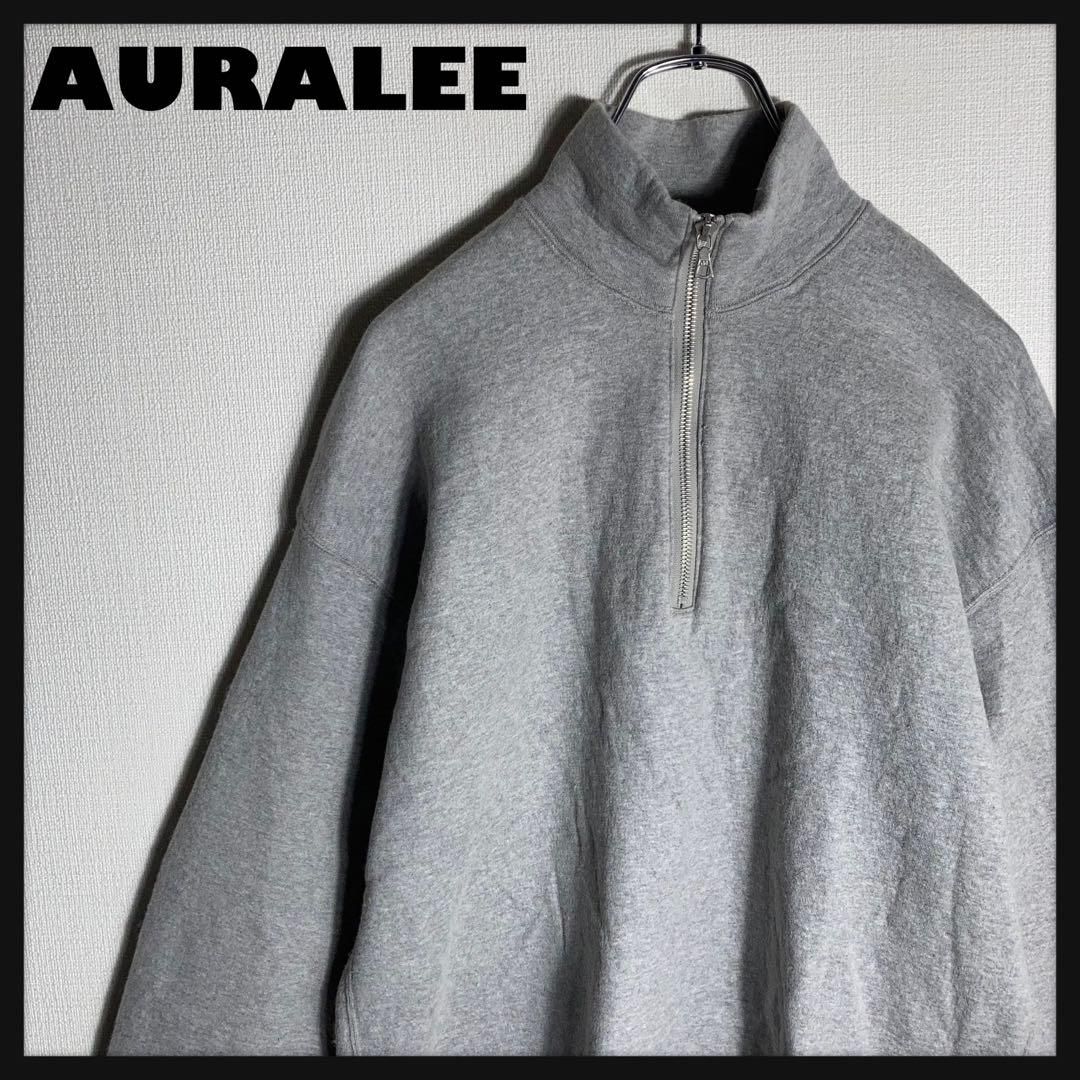 AURALEE ハーフジップスウェット A7AP02BW グレー サイズ4