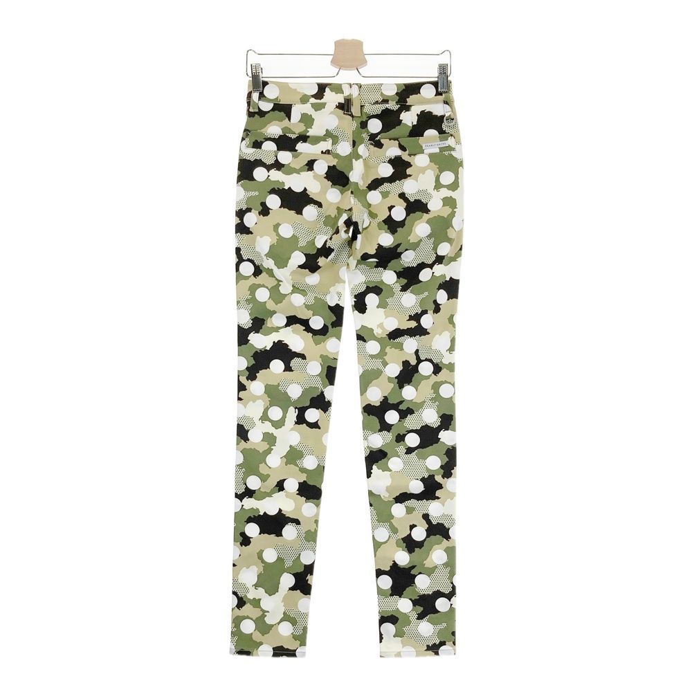 サイズ 0 PEARLY GATES パーリーゲイツ 055-2131514 ストレッチパンツ 迷彩 カモフラ ドット柄 カーキ系 240101543682 ゴルフウェア レディース ストスト