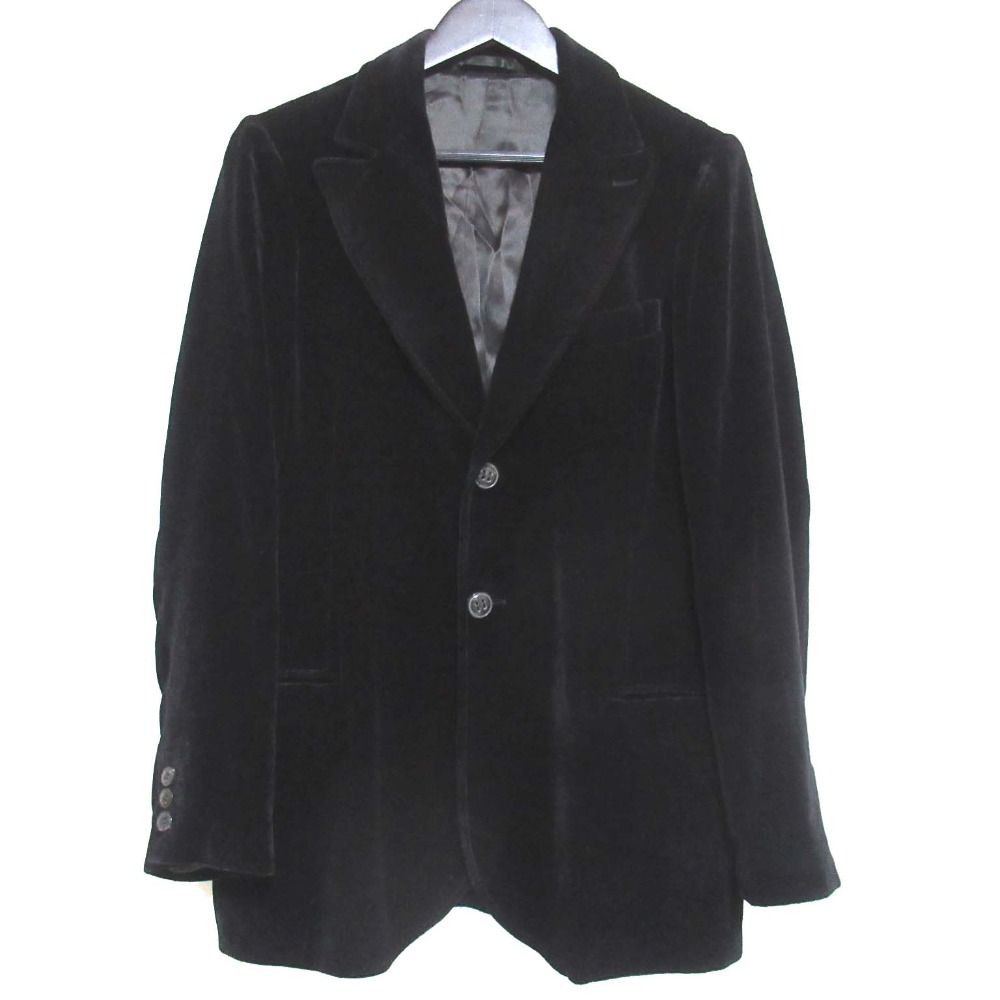 GIORGIOARMANI テーラードジャケット ベロアジャケット ブランド古着 美品 GIORGIO ARMANI ジョルジオアルマーニ レーヨン シルク