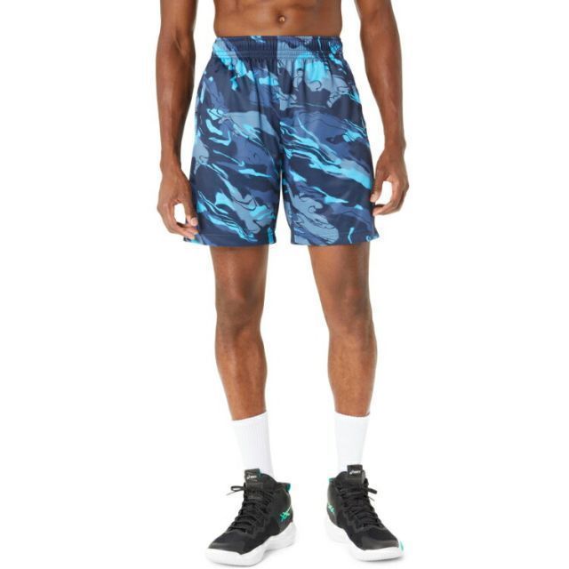 asics アシックス DRY GRAPHIC PRACTICE PANT ミッドナイト 2XL 2063A303 400 | スポーツ スポーツウェア バスケットボール ドライ グラフィックプラクティスパンツ ウエア パンツ ハーフパンツ 半ズボン 