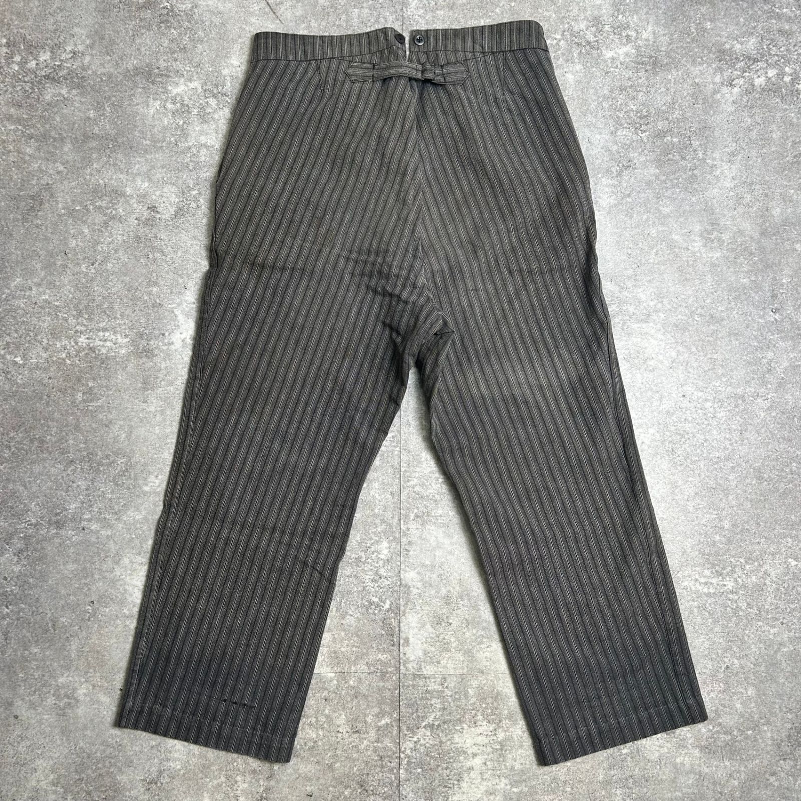 ストライプ ワークパンツ メタルボタン 1930's 1940's 30s 40s UNKNOWN フレンチマルチストライプワークパンツ