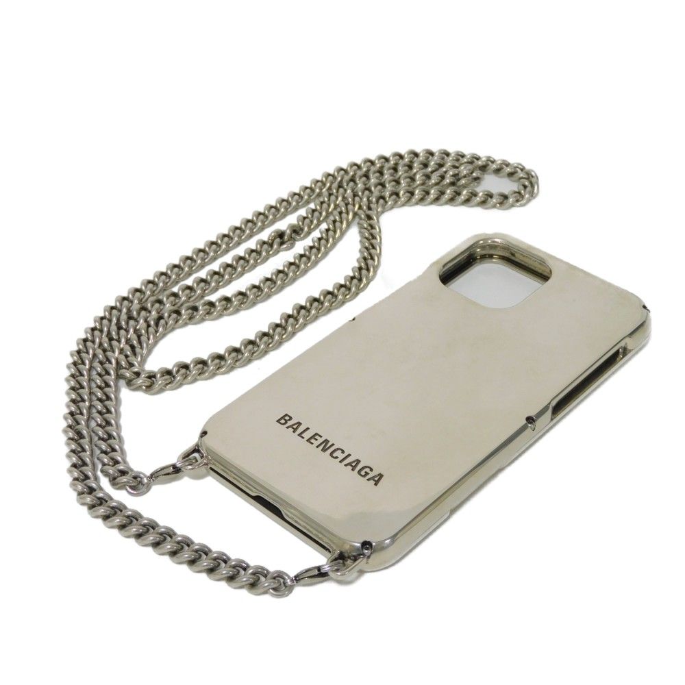 BALENCIAGA バレンシアガ iPhone 12 チェーン ケース ブラック 