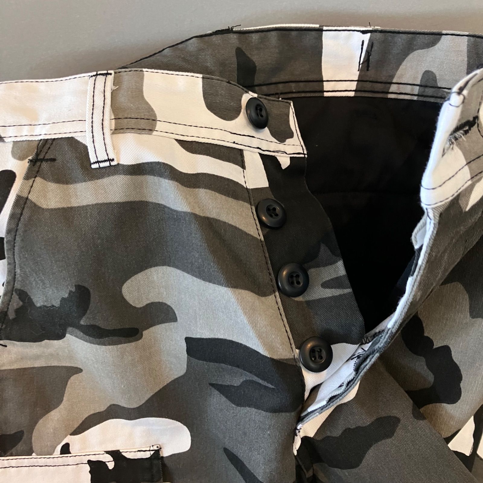 ROTHCO ロスコ BDU カーゴパンツ 迷彩 シティカモ ミリタリー  軍パン ホワイト グレー ブラック 白 × 灰 × 黒 XSサイズ