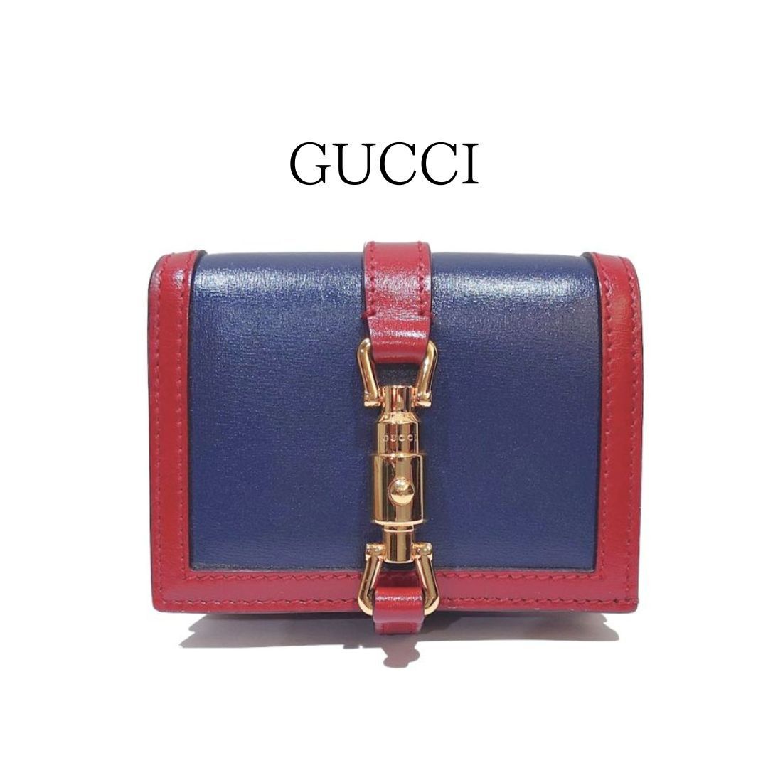 箱付 GUCCI グッチ ジャッキー 1961 ミニウォレット 二つ折り財布 