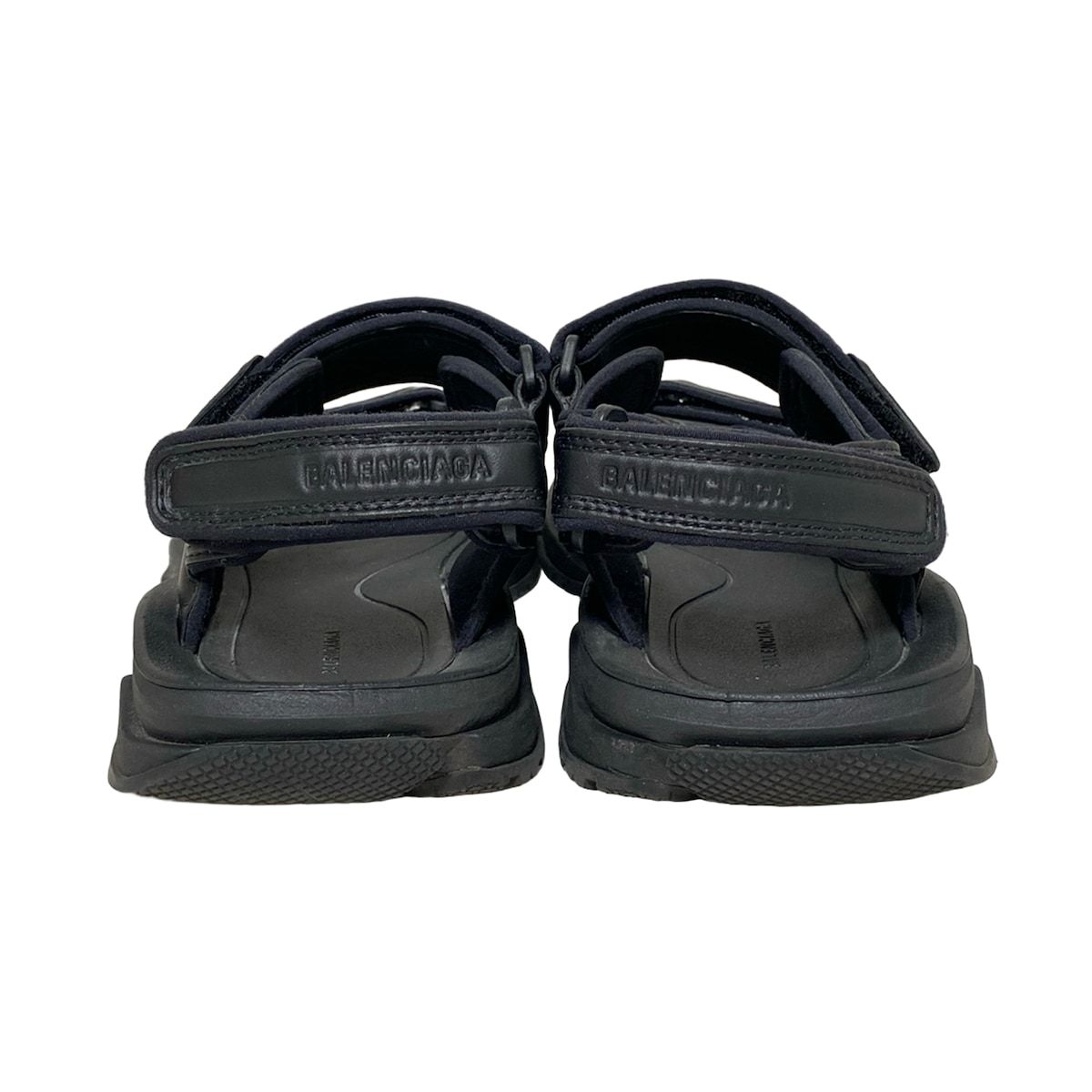 BALENCIAGA バレンシアガ サンダル 黒 2008825E0119 BALENCIAGA(バレンシアガ) サンダル 24.5 レディース - 黒