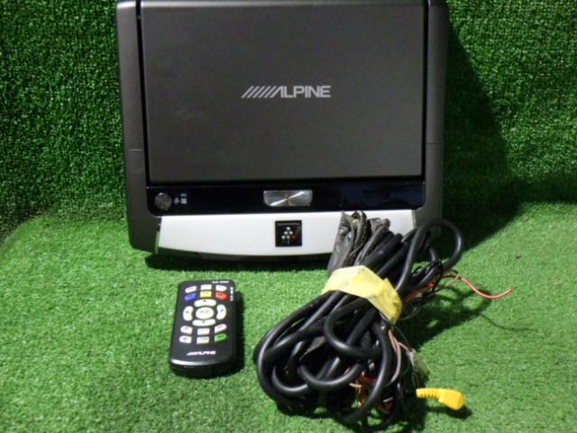 N2312-5 アルパイン PCX-R3300B 10.2インチ プラズマクラスター付フリップダウンモニター リモコンセット