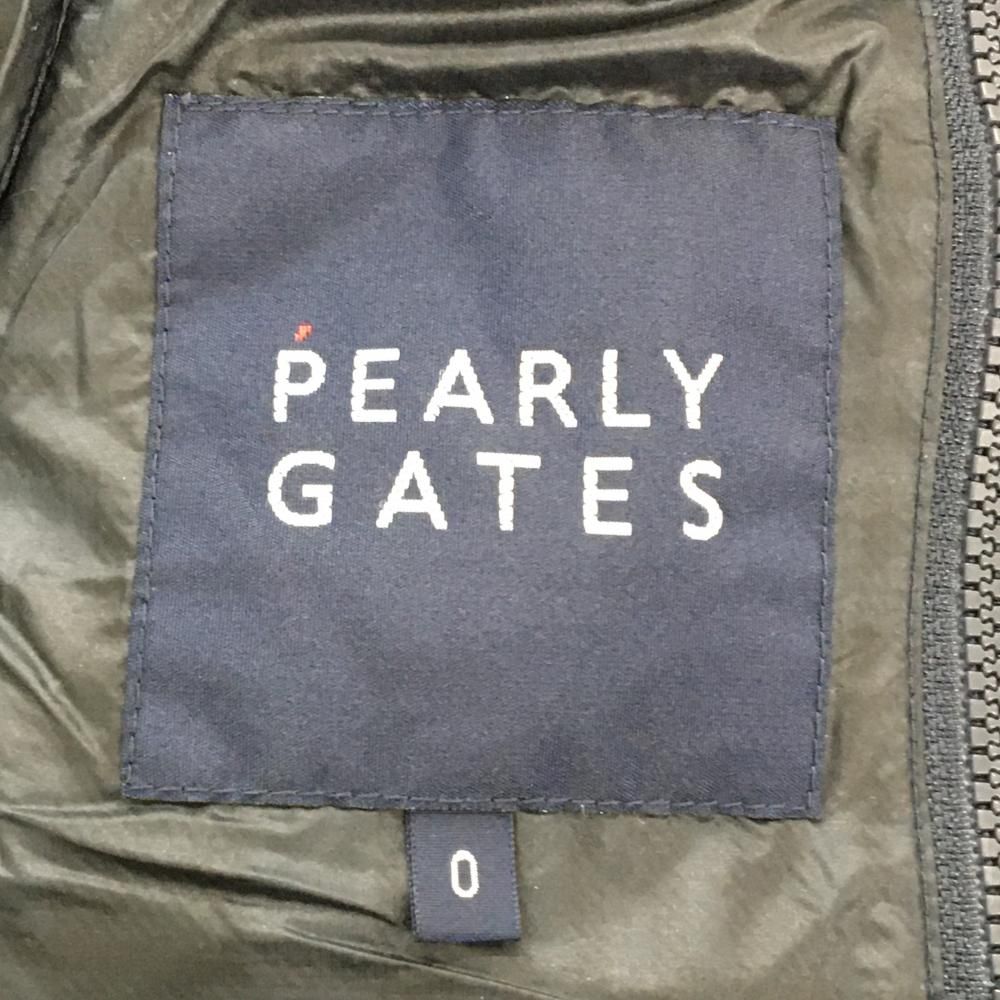 美品】パーリーゲイツ 2WAYダウンジャケット 黒 チェック 袖着脱可