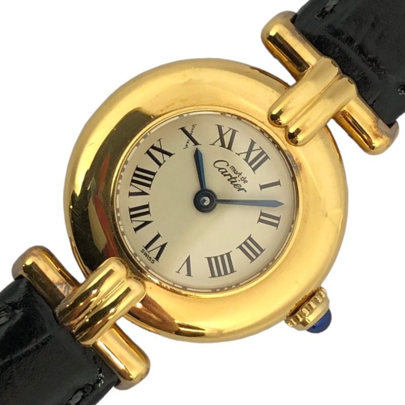 カルティエ Cartier マストコリゼ ヴェルメイユ 590002 ホワイト SV/革 ...