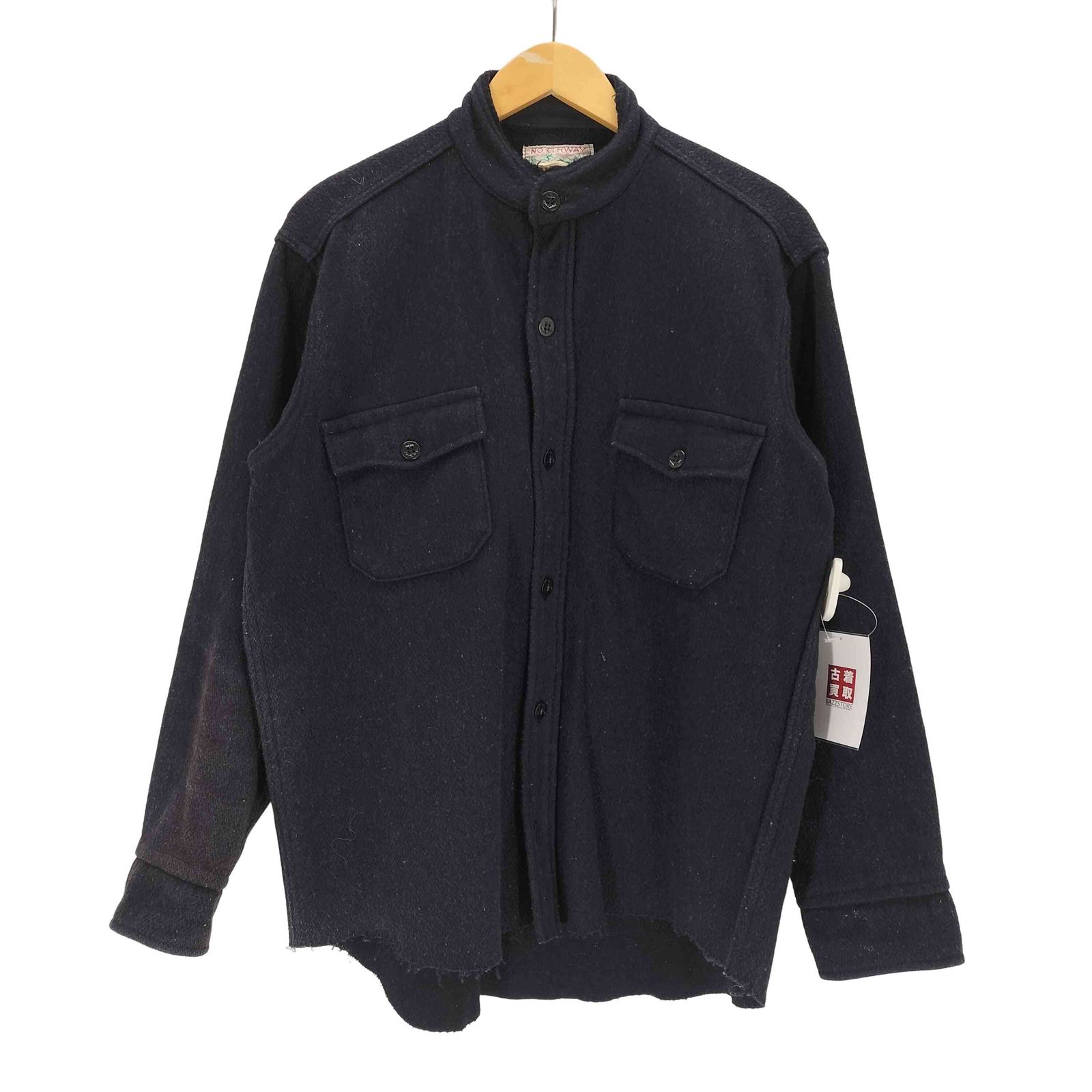 ユーズドフルギ USED古着 northway sports C.P.O バンドカラーウールシャツ メンズ JPN：L 