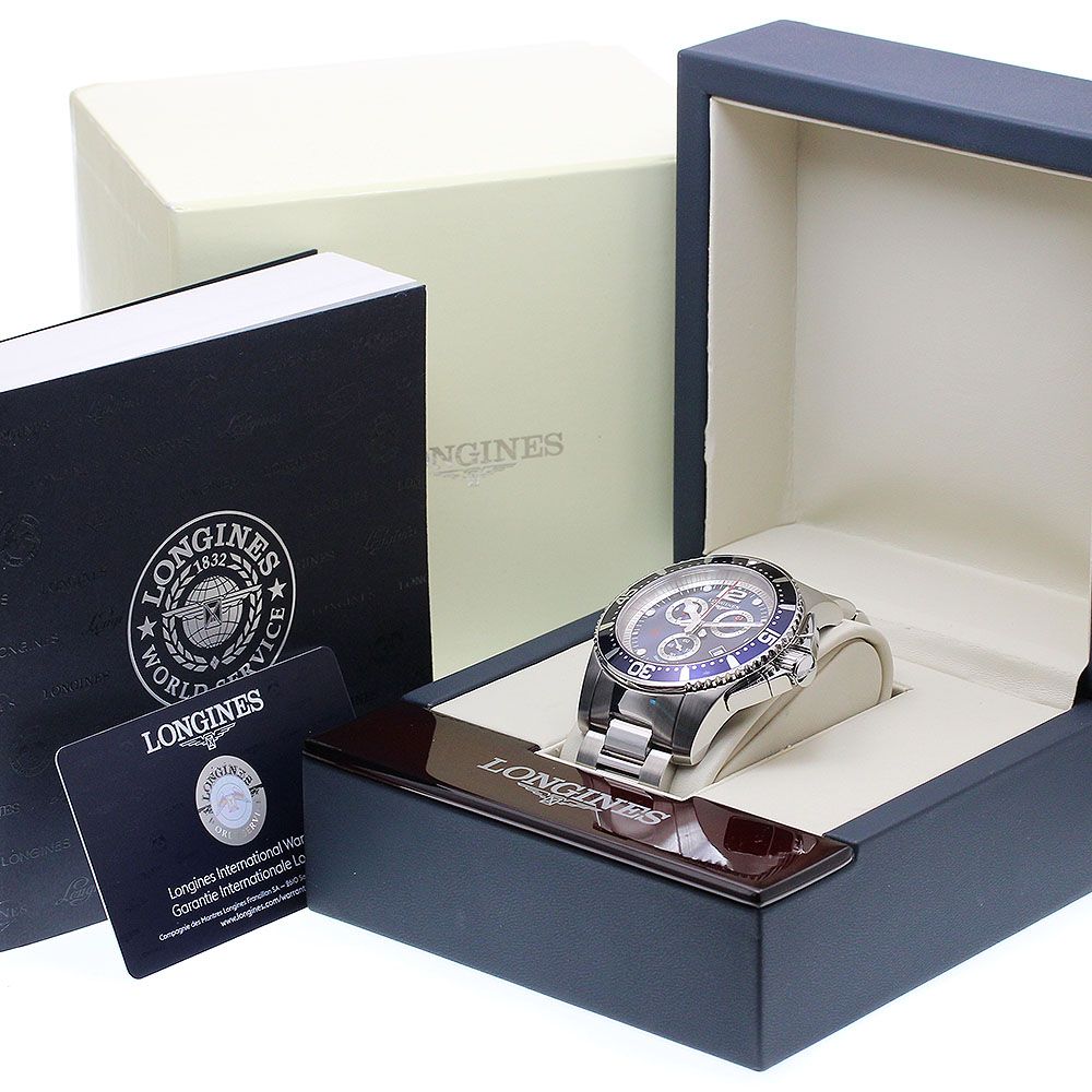 ロンジン LONGINES L3.843.4 ハイドロ コンクエスト デイト クロノグラフ クォーツ メンズ 箱 保証書付き_908561