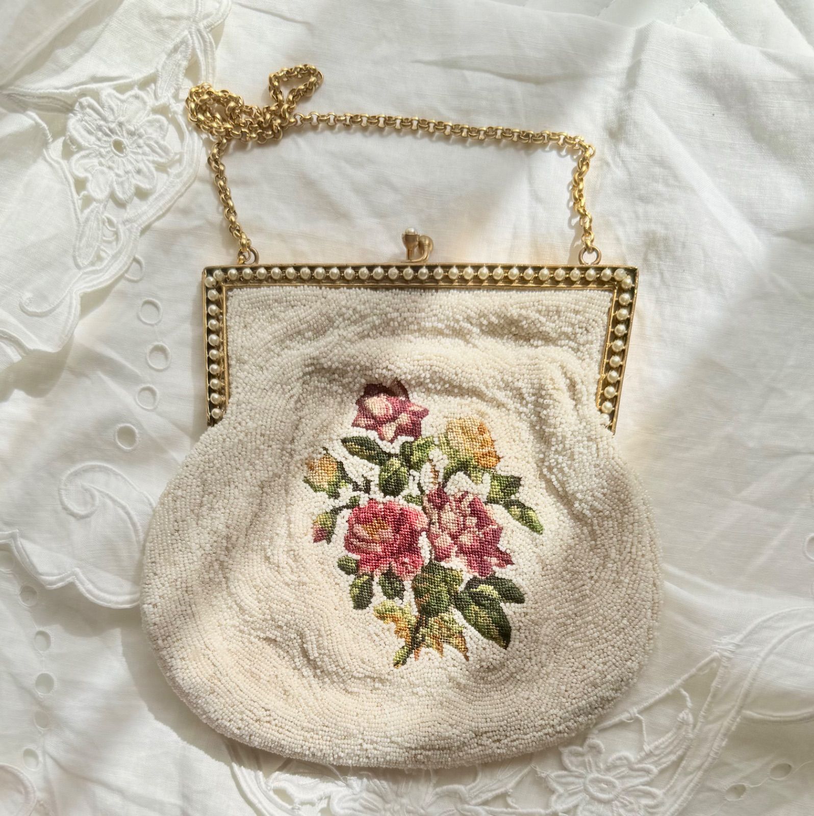 フランス アンティーク ビーズパース