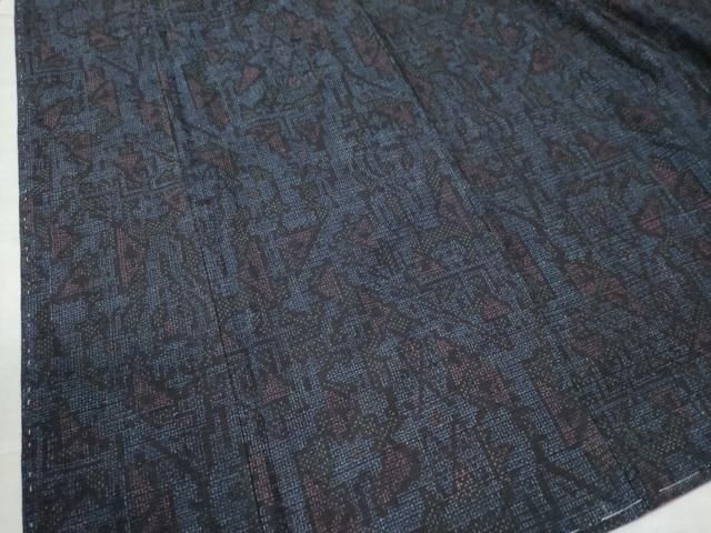 平和屋着物○結城紬 80亀甲 吉祥文 正絹 逸品 未使用 CAAU3025yc