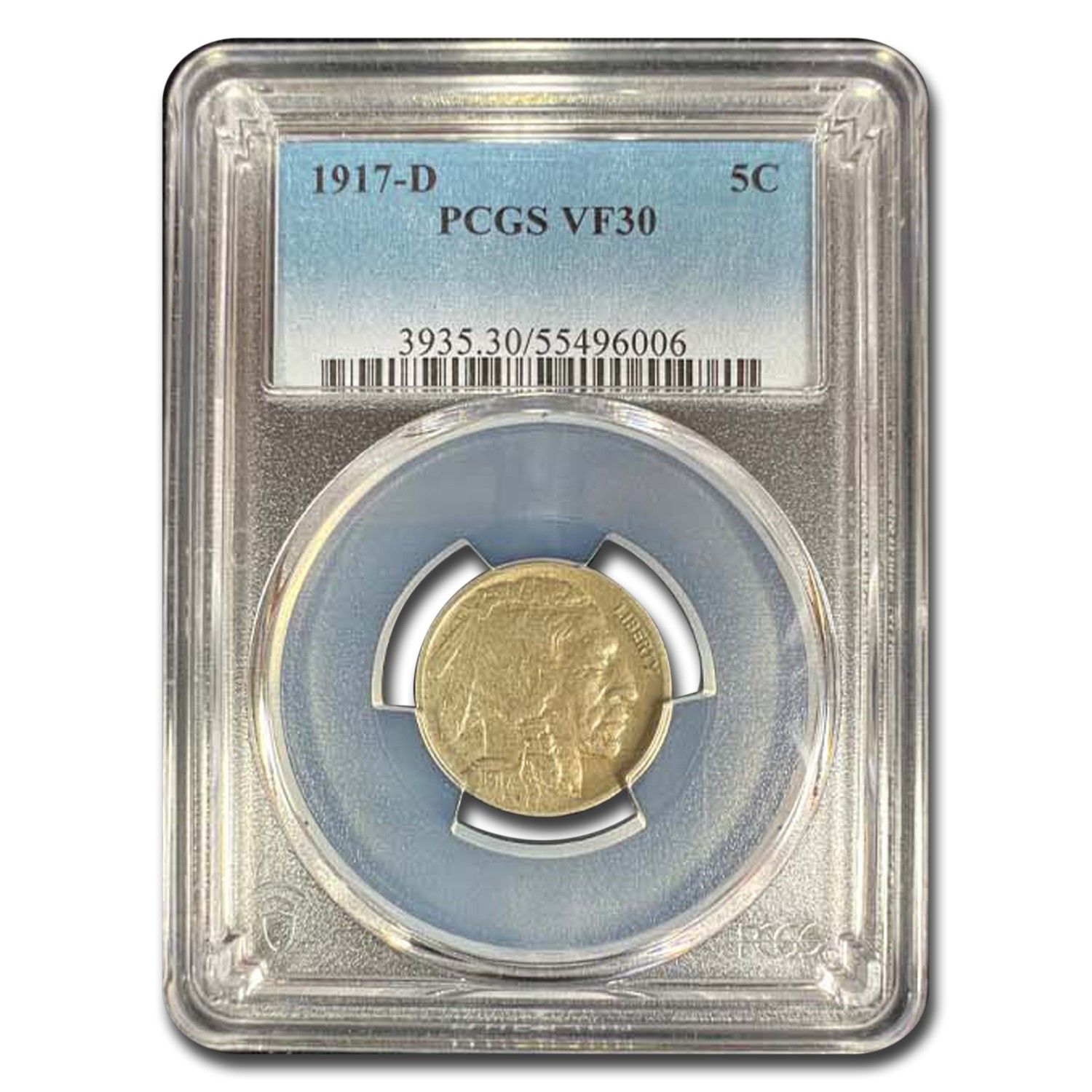 1917-D Buffalo Nickel VF-30 PCGS