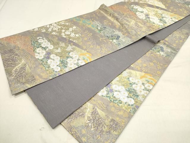 平和屋着物▽西陣 いづくら謹製 六通柄袋帯 唐織 琳派 壱阡貮百