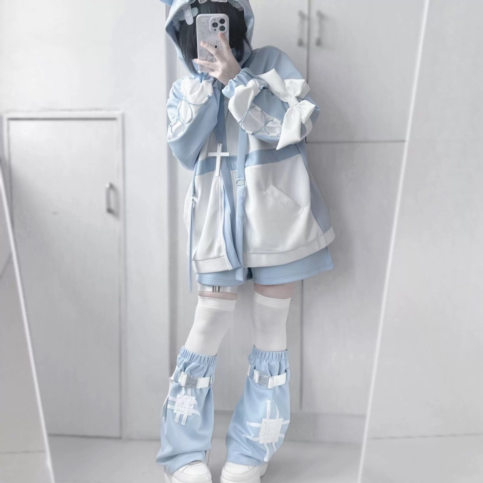 ⭐️3点セットアップ⭐️ 天使界隈 水色界隈 サブカル 服 地雷系