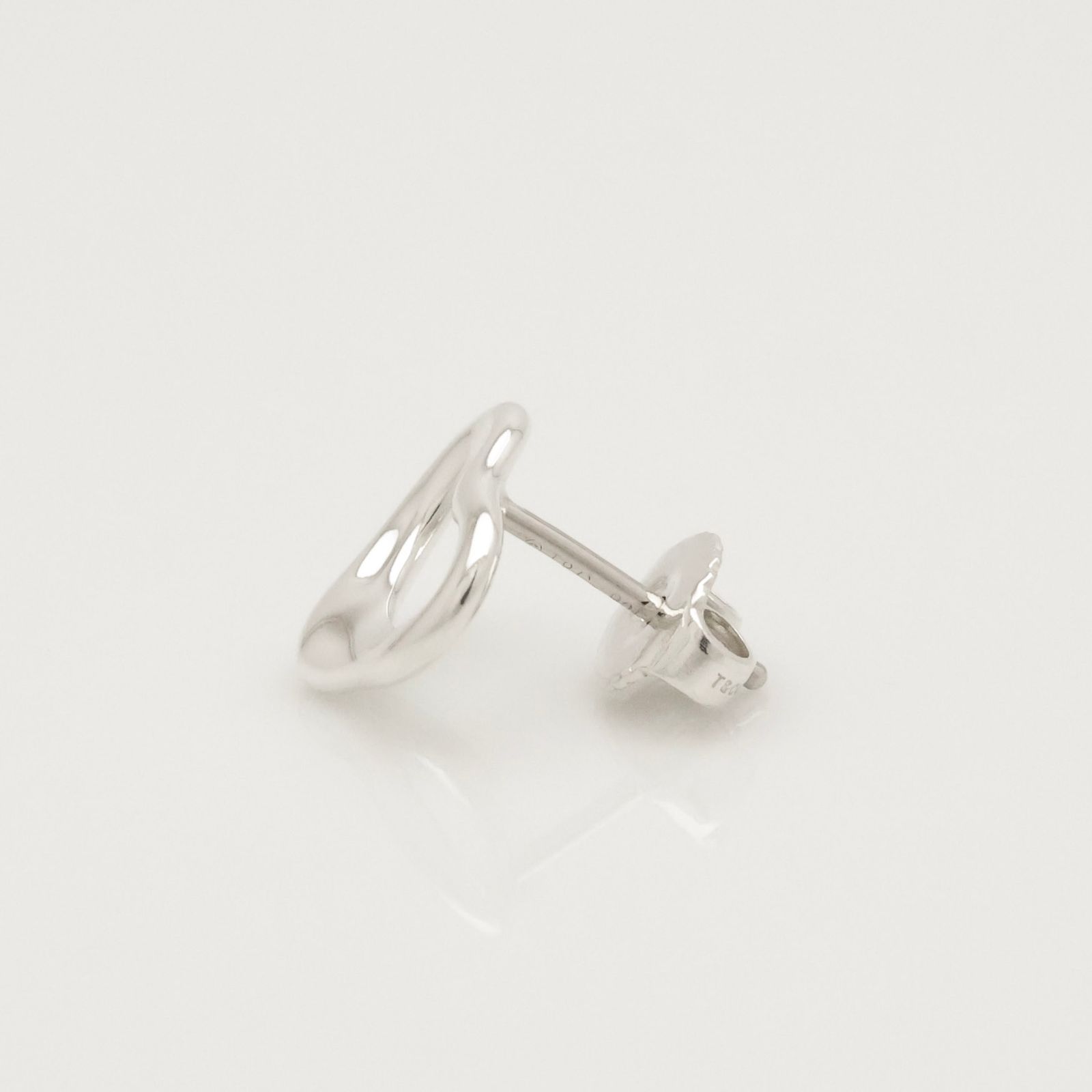 ティファニー オープンハート ピアス 片耳 エルサペレッティ キャッチ 925 美品】ティファニー TIFFANY&Co. 片耳 シングル オープンハート