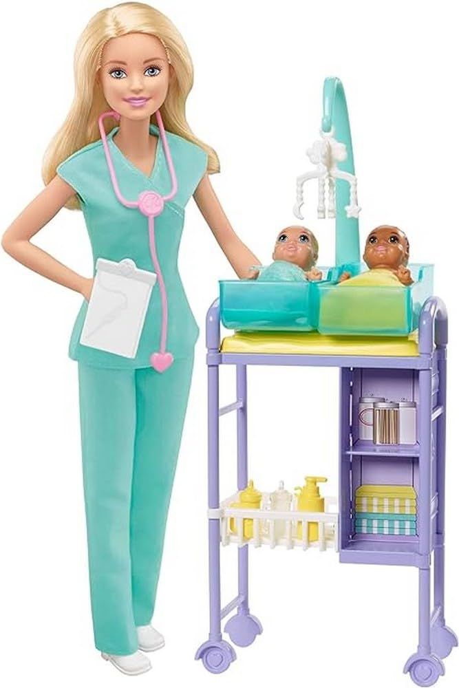 バービー(Barbie) おしごとあそび バービーとおしごと! あかちゃんのせんせいセット 【着せ替え人形】【ドール、アクセサリーセット】【3歳~】GKH23 