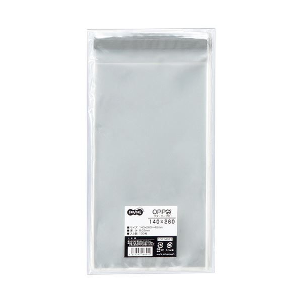 まとめ TANOSEE OPP袋 フタ テープ付140×260 40mm 1パック 100枚 ×50セット