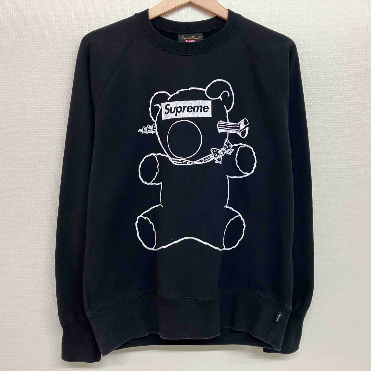 Supreme UNDERCOVER BEAR BOX LOGO CREWNECK BLACK シュプリーム アンダーカバー ベア ボックスロゴ スウェット サイズS