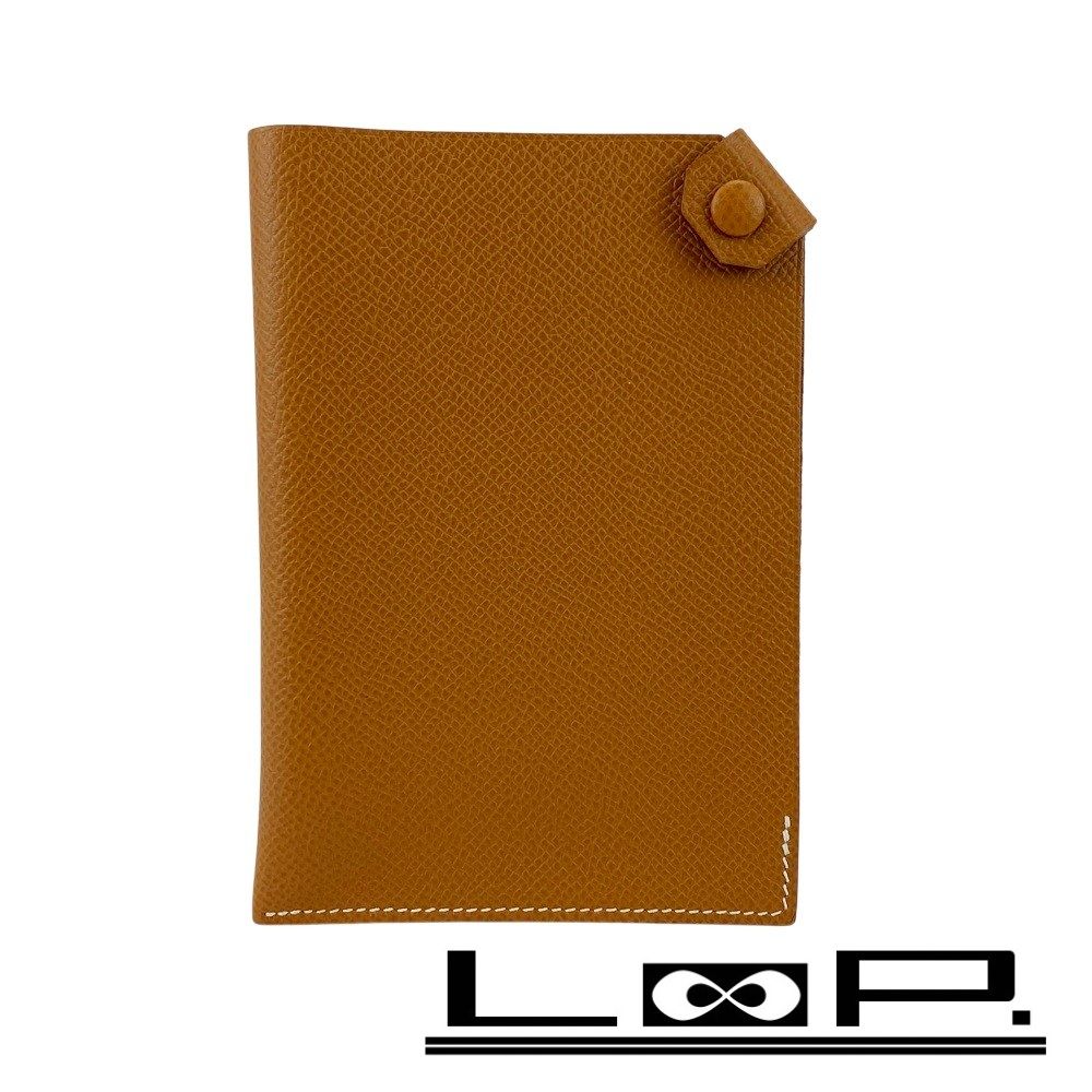 ♥ エルメス タルマック PM パスポートケース ヴォーエプソン ゴールド 434907 11