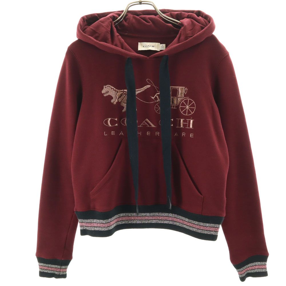 コーチ 長袖 スウェット パーカー XS COACH レディース コーチ 長袖 スウェット パーカー XS ボルドー COACH レディース