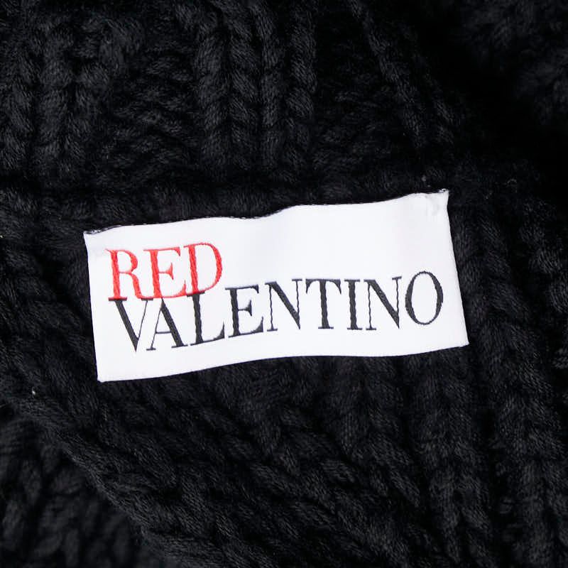 ヴァレンティノ フラワー 花柄 ニット サイズ：XS ブラック ホワイト  