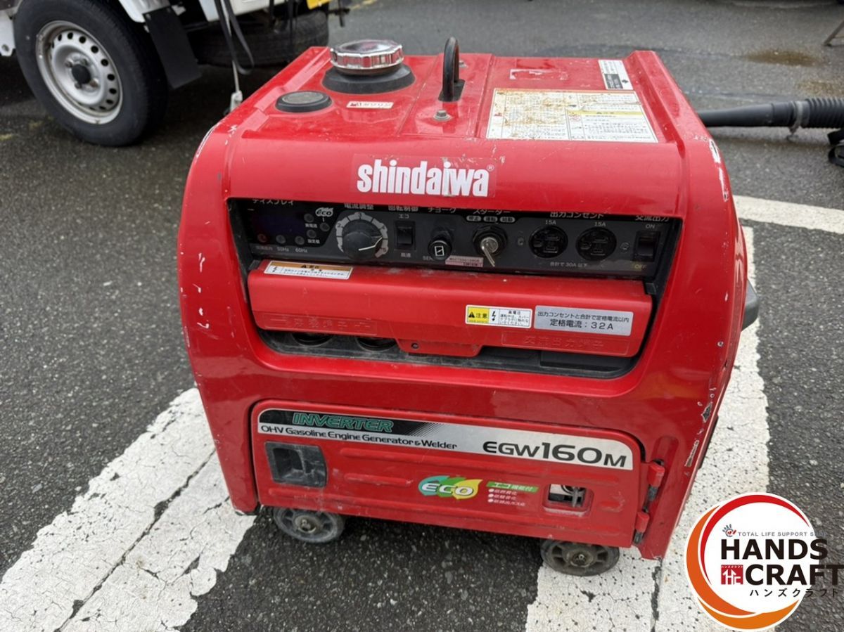 ● 新ダイワ EGW160M-I エンジンウェルダー 定格使用50% 3.2kVA 258h 法人様 一部地域を除く