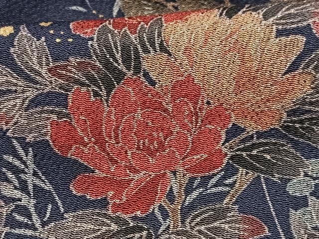 平和屋着物□上質な小紋 草花文 鬼しぼ縮緬 正絹 逸品 CAAU6613xe  