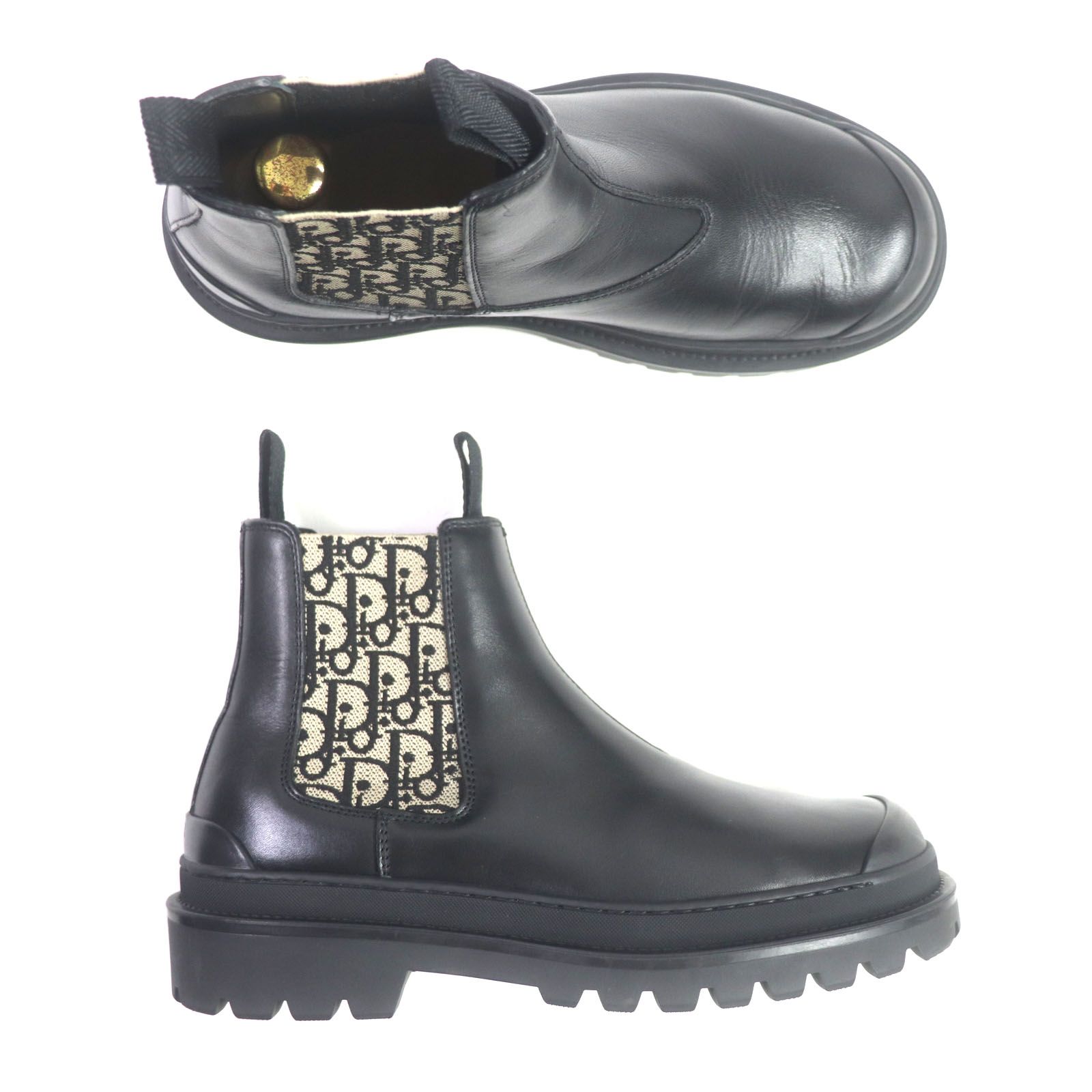 DIOR HOMME サイドゴアブーツ チェルシーブーツ ぶし ブラック 41