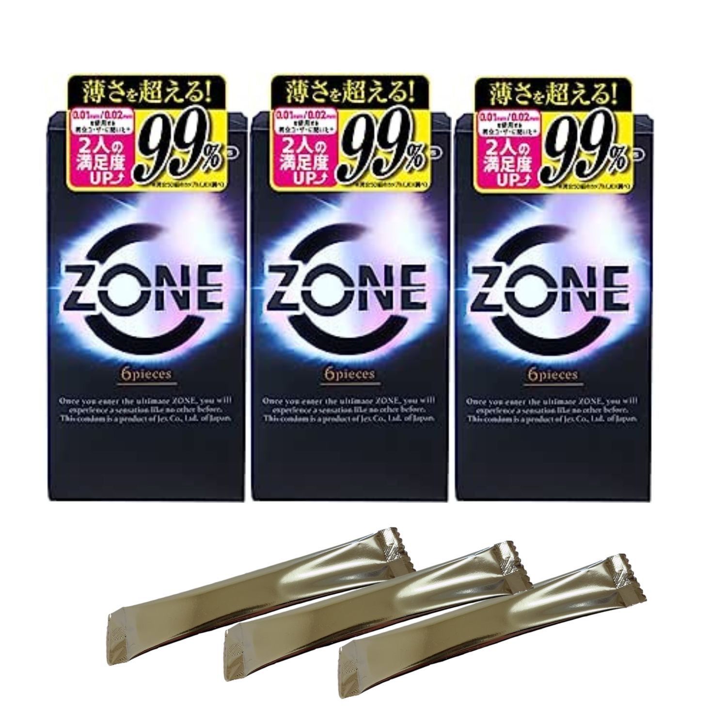 ジェクス コンドーム ZONE ゾーン 6個入 - コンドーム