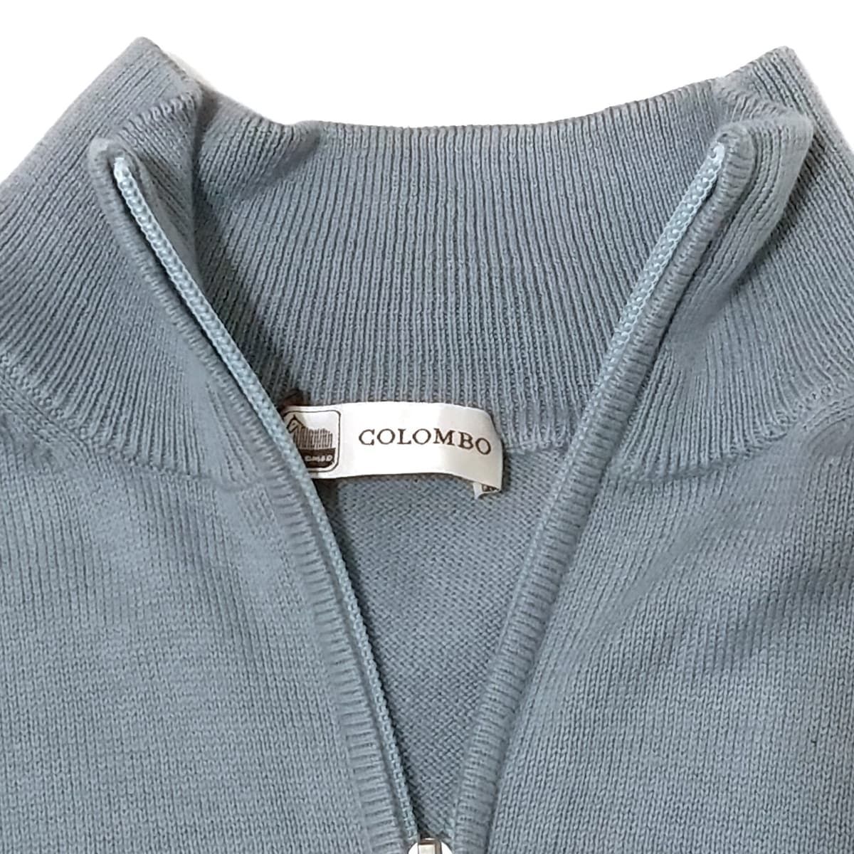 COLOMBO(コロンボ) 長袖セーター サイズ52 メンズ美品 - ライトブルー ハイネック/ジップアップ 綿 - メルカリ