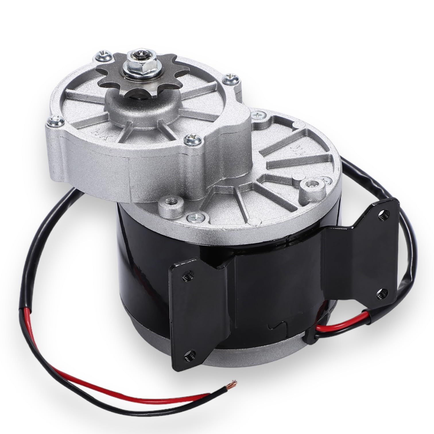Kanoan ギヤ 減速 モーター 12V 250W 自転車 バイク スクーター 電動 改造 改良 DIY 作成 ブラシ DCモーター スプロケット 純銅 汎用品 (12V スプロケット ギヤタイプ) [12V スプロケット ギヤタイプ]