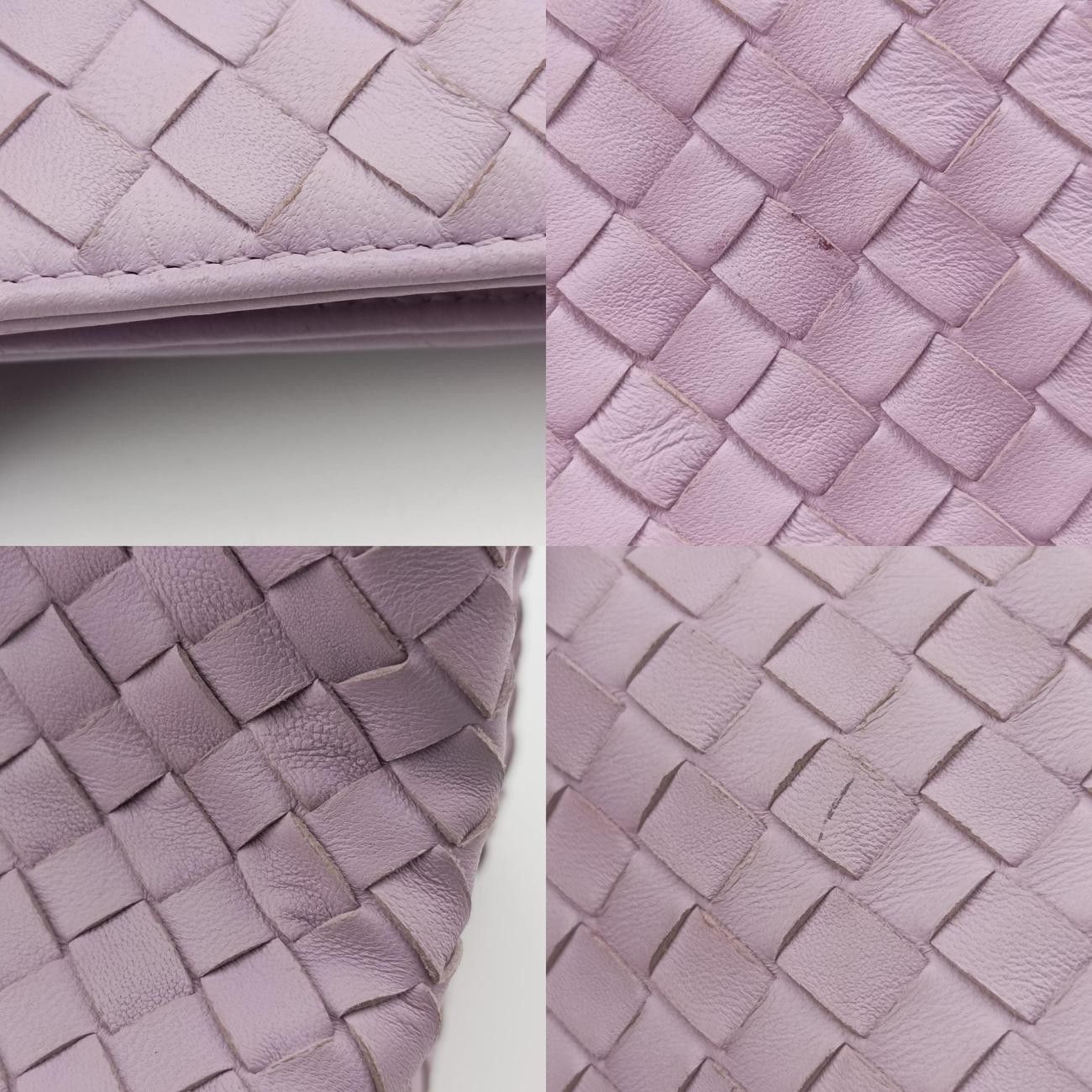 BOTTEGA VENETA グラスコード　イントレチャート　パープルカラー ボッテガヴェネタBottega Venetaイントレチャートパープル