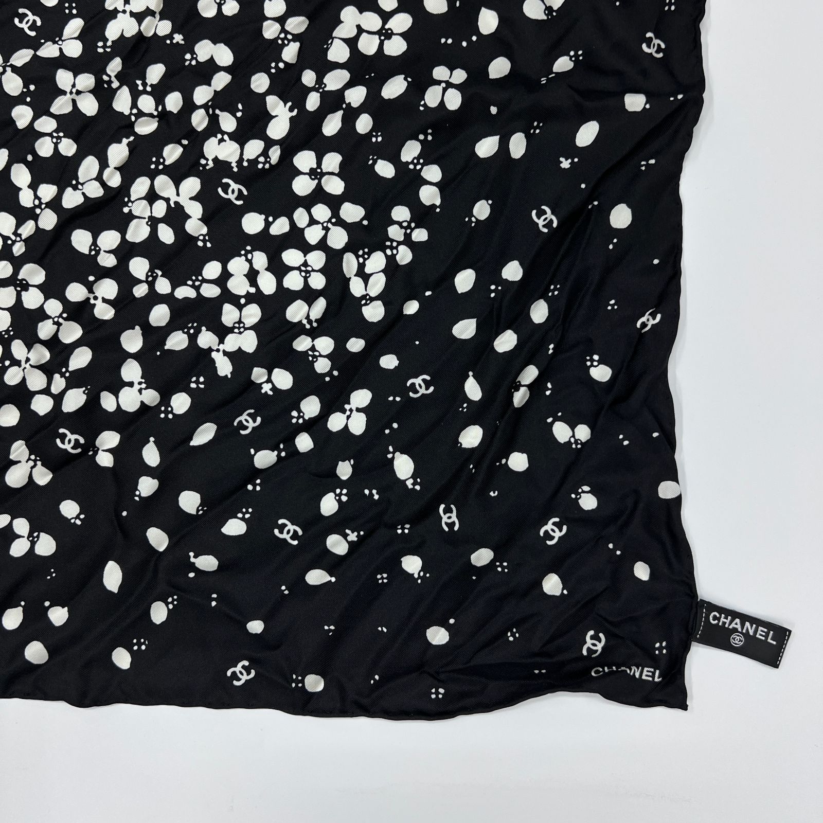 中古】CHANEL シャネル ココマーク シュシュ スカーフ 2点セット