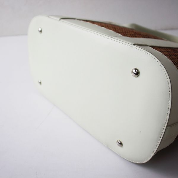 PELLICO ペリーコ ラフィア×レザー かごバッグ/ベージュ アイボリー