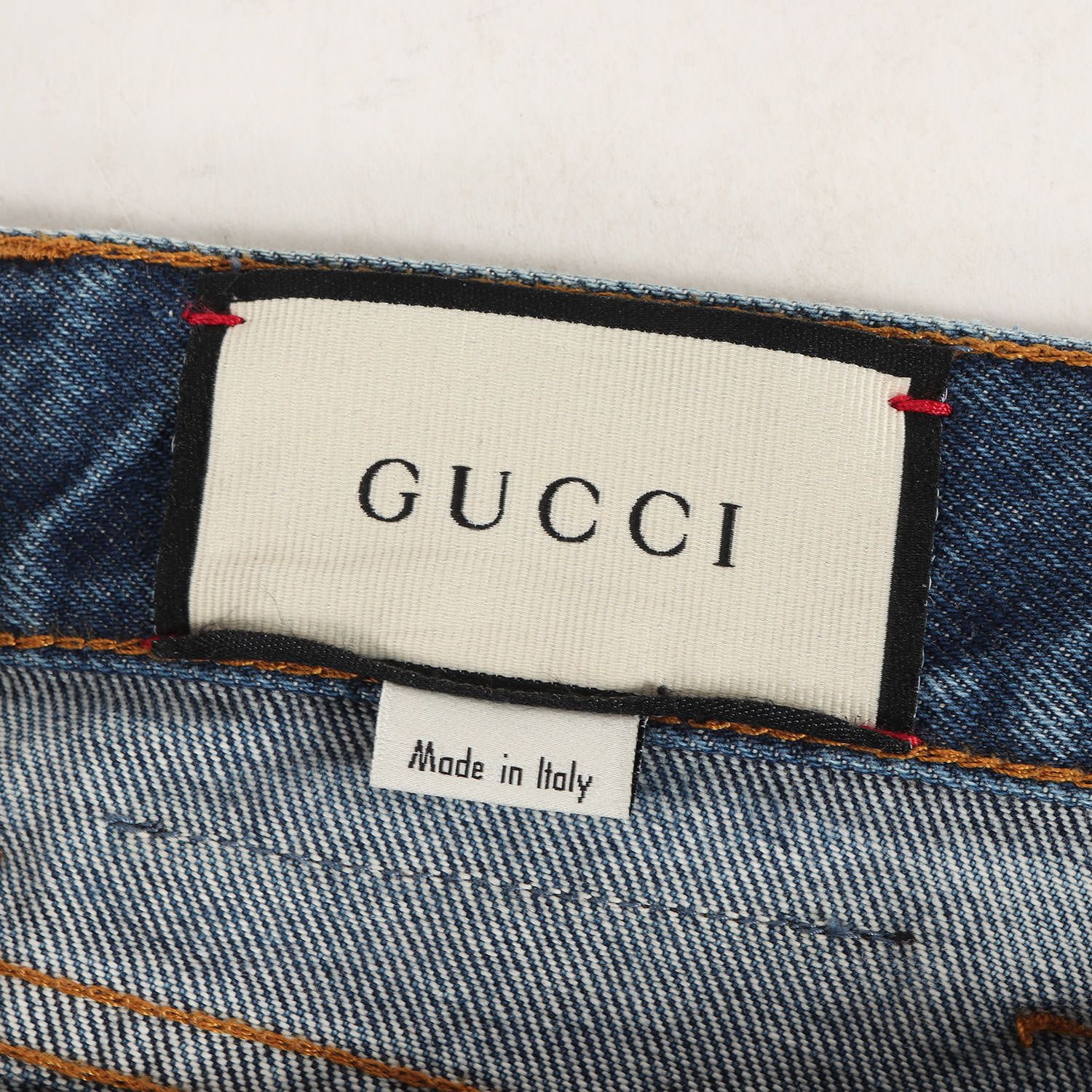 GUCCI グッチ デニムパンツ サイズ:34 ヴィンテージ加工 センター 