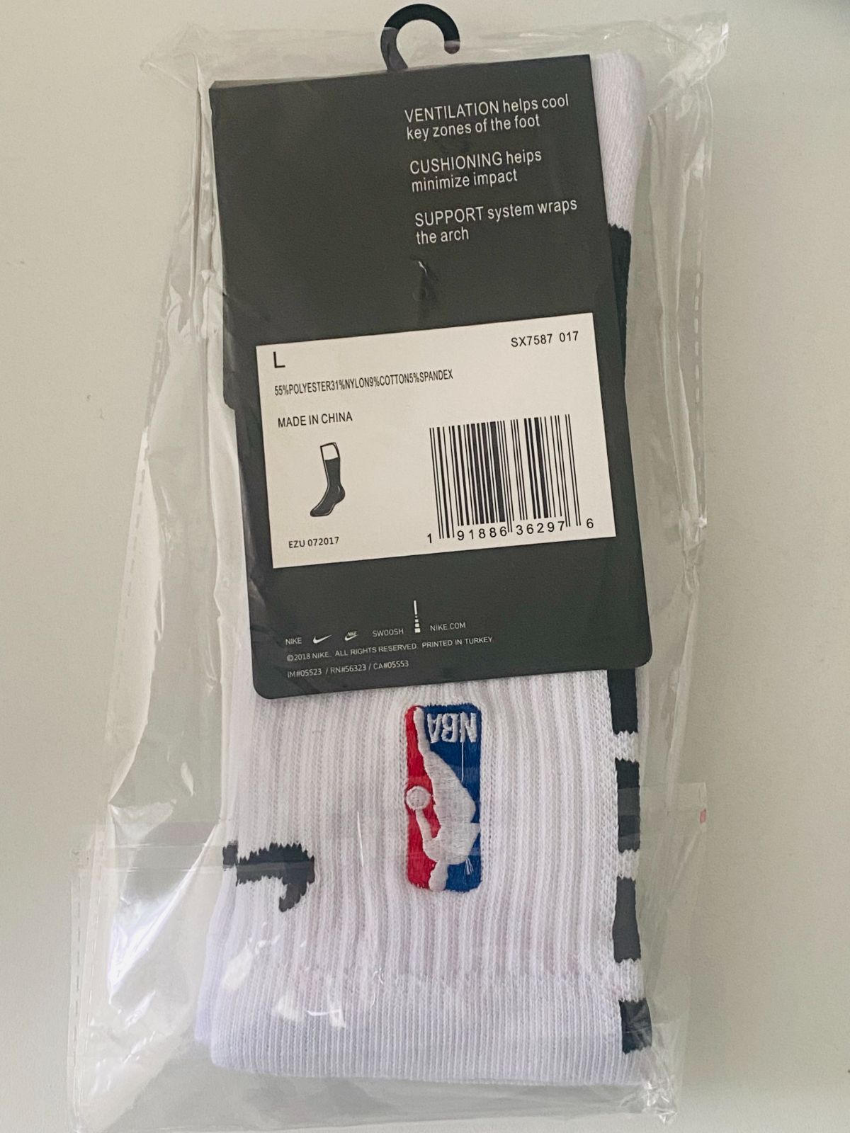 EUR42-46 NBA NIKE Elite crew Socks エリート クルーソックス