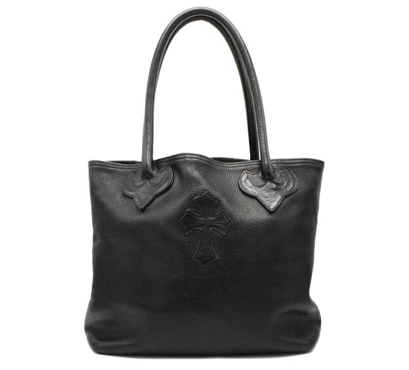 クロムハーツ CHROME HEARTS FS TOTE ラベル プレート クロス パッチ レザー トート バッグ n8616