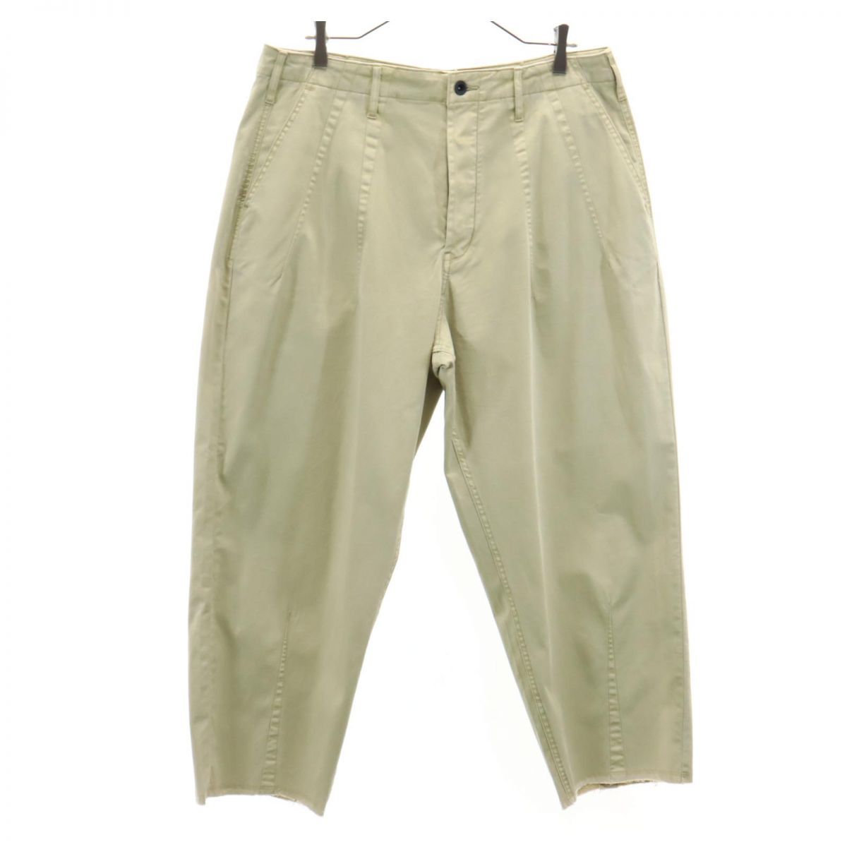 デンハム ストレッチ パンツ w33 ベージュ系 DENHAM ボタンフライ メンズ 【中古】  【240221】
