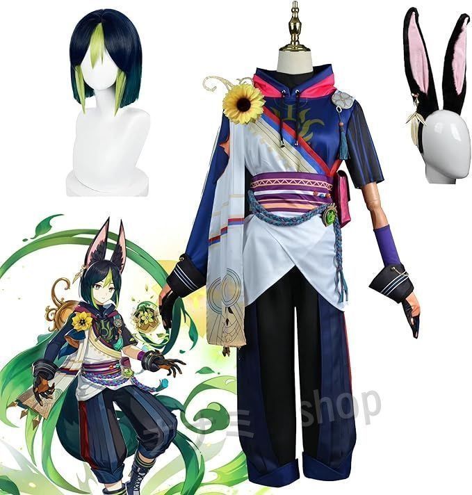 ????原神 げんしん 提納里 ティナリ コスプレ衣装|豪華原神ウィッグ付き 靴別売りコスチューム ステージ服 舞台 ハロウィン クリスマス
