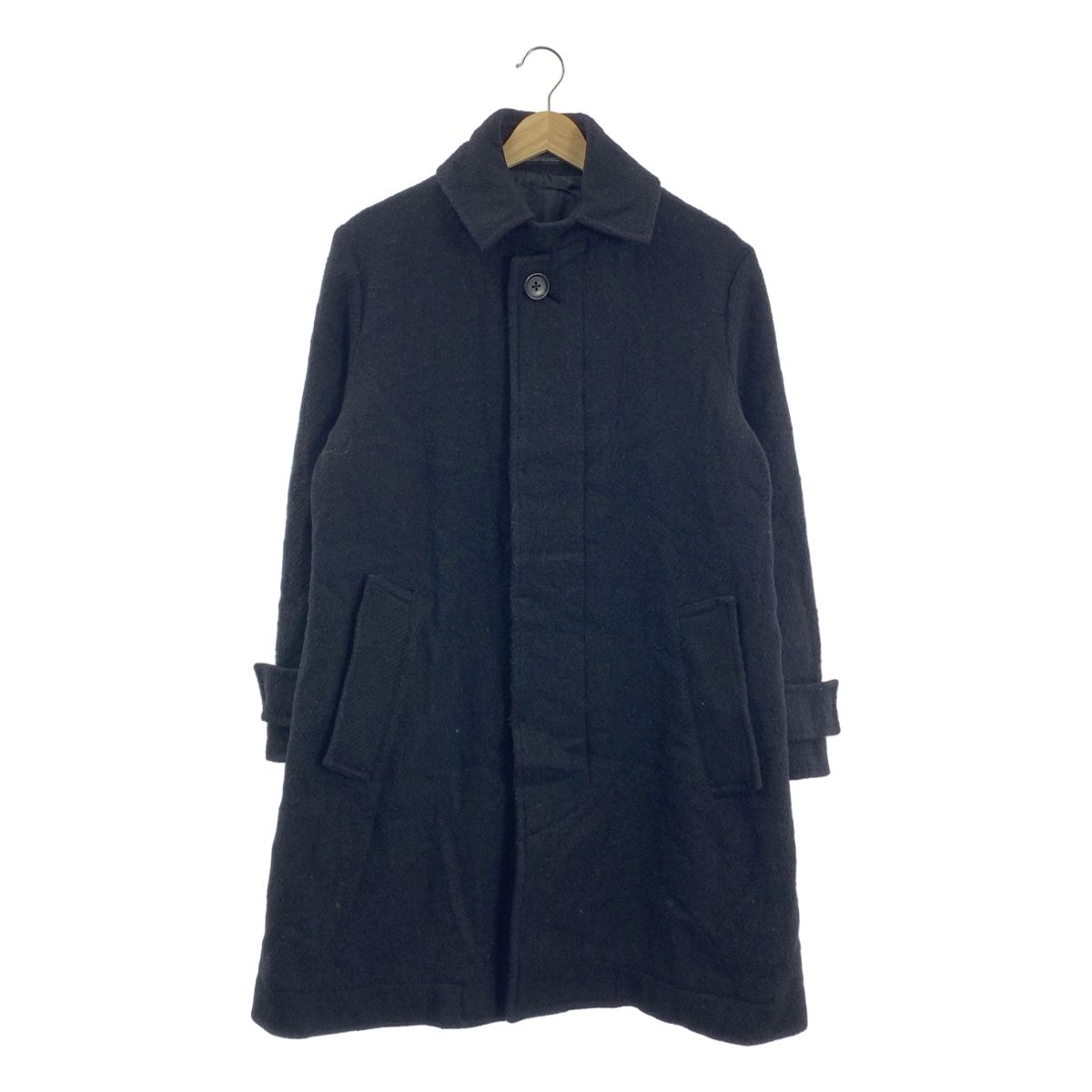 Y's / ワイズヨウジヤマモト | ウール ツイード コート | 2 | ブラック