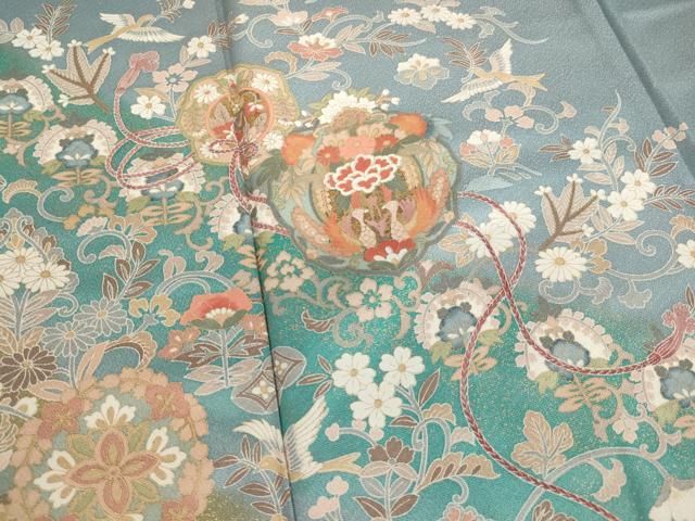 あっちゃん様［1726］訪問着 美品 鏡裏面文様 ぼかし 金彩 正絹 着物 袷 あっちゃん様［1726］訪問着 美品 鏡裏面文様 ぼかし 金彩 正絹