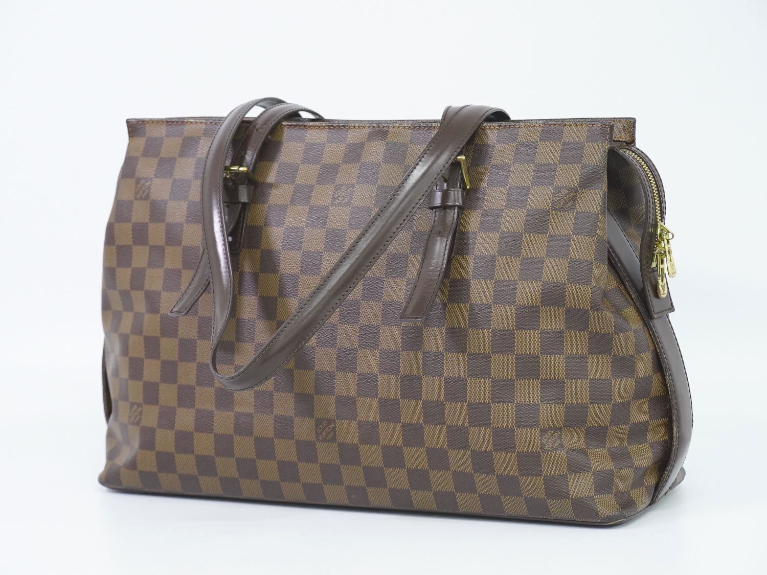 本物 ルイヴィトン LOUIS VUITTON LV チェルシー ダミエ エベヌ