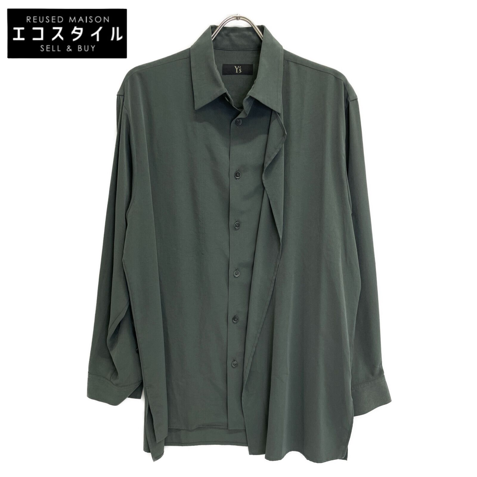 Y s ワイズ 23AW YU-B02-500 DOUBLE LEFT PANEL SHIRT 2