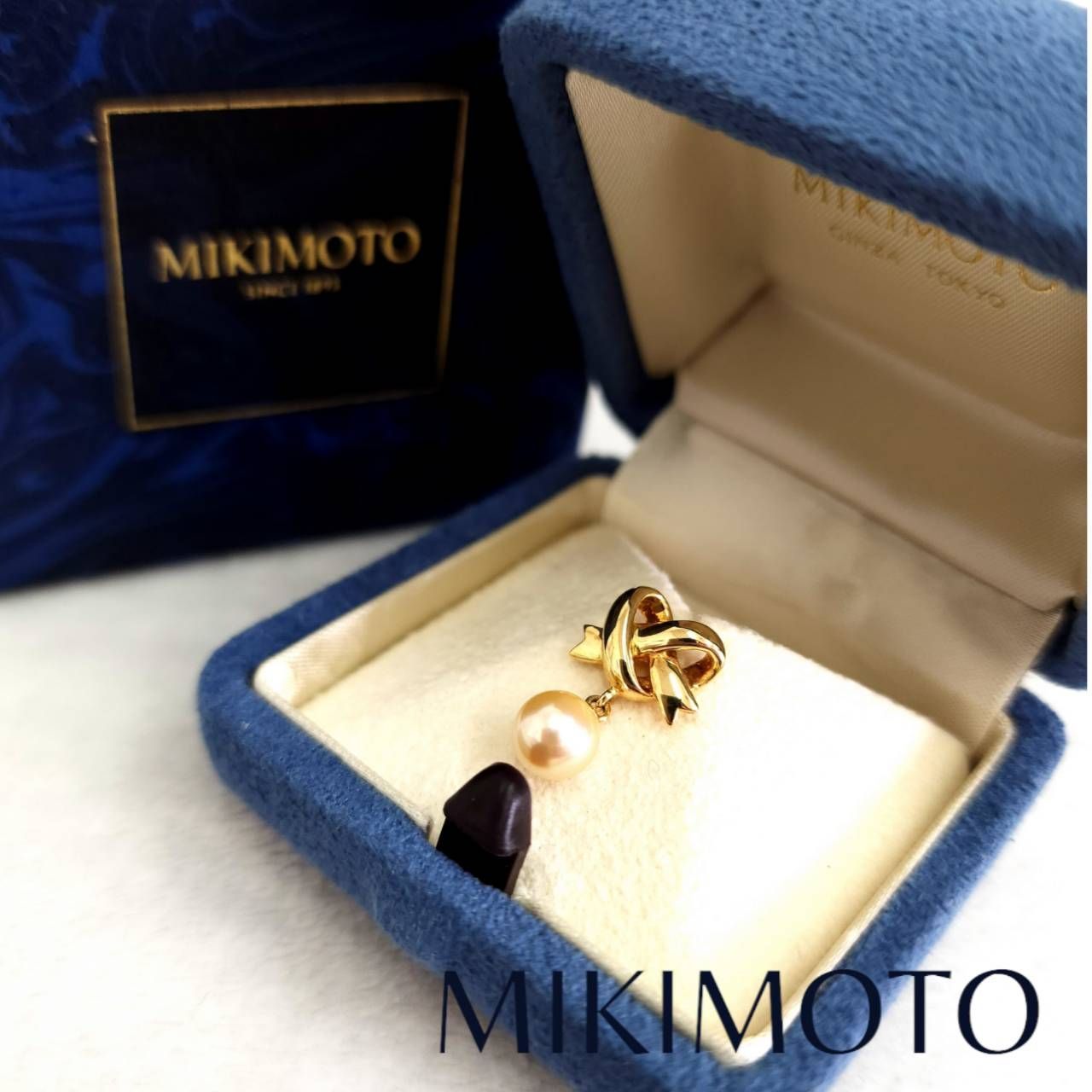 【最終値下げ】MIKIMOTO ミキモト パール 真珠 K18 ピンブローチ ケース付き アクセサリー ゴールド ジュエリー