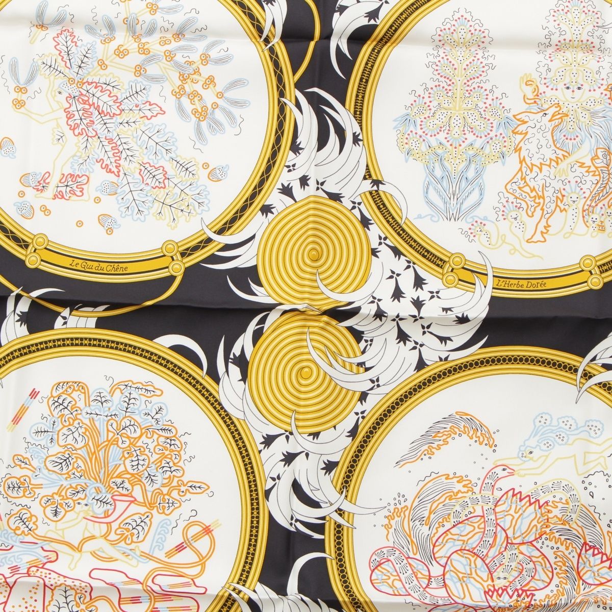 エルメス カレ90 刺繍が織りなす伝説 Legende Brodee シルク