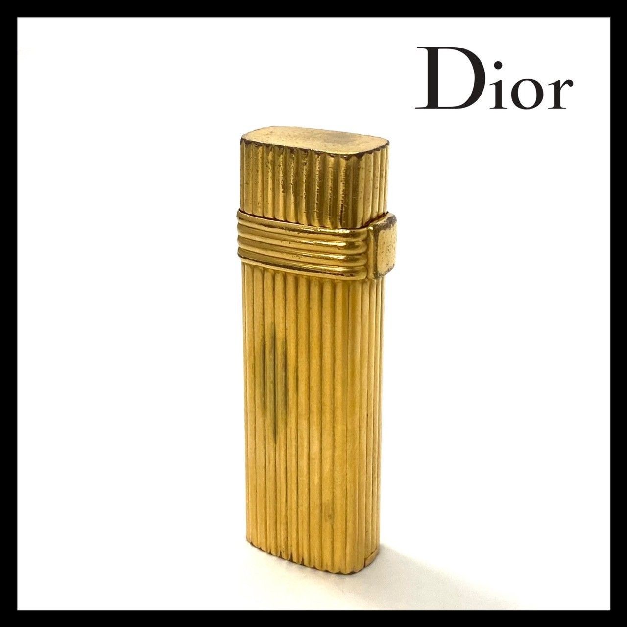 SJ2【Dior】ローラー式 ガスライター ゴールド/金カラー