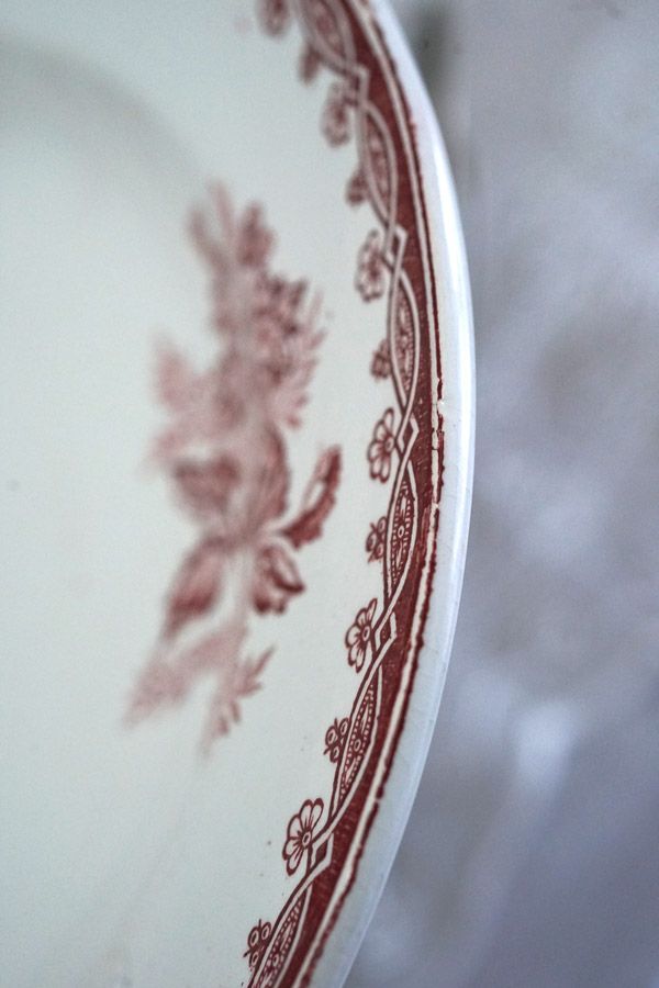 アンティークSt・Amandinoiseのボタニカルモチーフスープ皿 ベスト 22